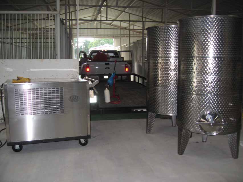 Fermenters in Winery